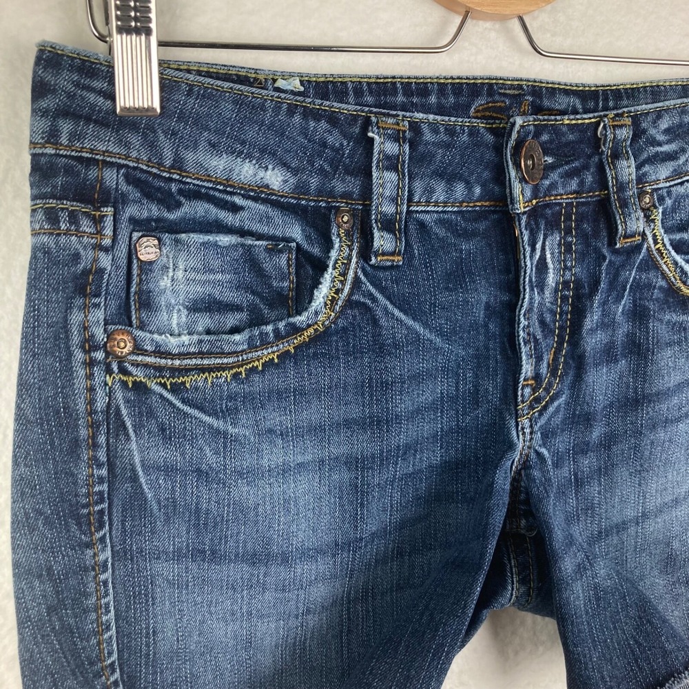 Silver Jeans Western Glove Works Lola Blue Jeans Cut Into Shorts Sz 28 - Picture 7 of 13